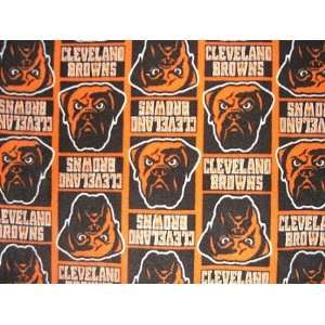   Cleveland Brown NFL Polar Fleece Fabric By the Yard: Kitchen & Dining