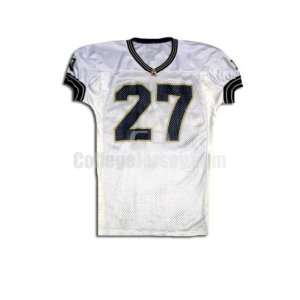  White No. 27 Game Used Notre Dame Champion Football Jersey 