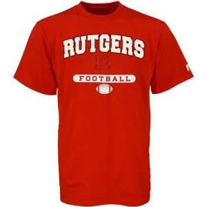  Russell Rutgers Scarlet Knights Scarlet Football T shirt 