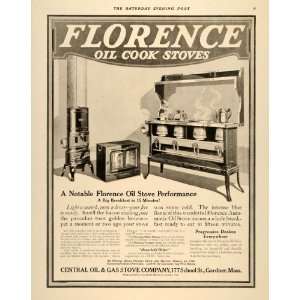   Ad Central Oil Gas Florence Cook Stoves Ovens   Original Print Ad