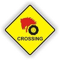 WHEEL HORSE NOVELTY CROSSING SIGN POLY  