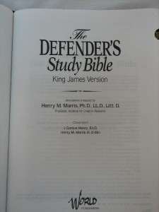 The Defenders Study Bible KJV Red Letter Henry Morris Indexed 
