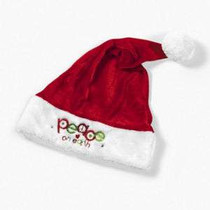 Santa Hat Embroidered PEACE ON EARTH Adult NEW Free S&H  