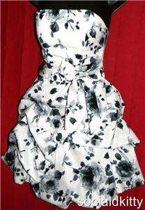   2X~SILVER/WHITE~FLORAL~BOW~tiered~COCKTAIL~wedding~PARTY~cruise~DRESS