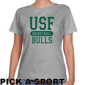 South Florida Bulls Ladies Ash Custom Sport Classic Fit T shirt   (XX 