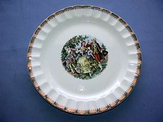 Beautiful Cronin China Co. Minerva Ohio Victorian Scene Painted Plate 