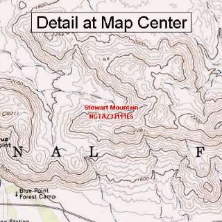 USGS Topographic Quadrangle Map   Stewart Mountain, Arizona (Folded 