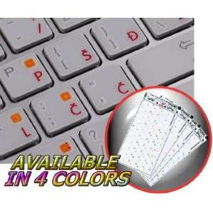  APPLE CROATIAN STICKER FOR KEYBOARD WITH RED LETTERING 