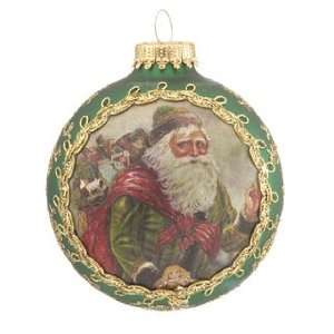   : Personalized Dated Santa on Silk Christmas Ornament: Home & Kitchen