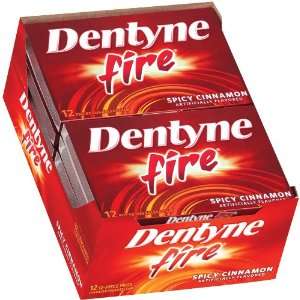 Dentyne Fire Single, 12 Count Package  Grocery & Gourmet 