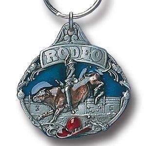 American Metal KR148E Pewter Key Ring  Rodeo:  Home 