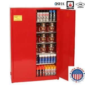   30 Gallon Manual Close Paint Safety Cabinets in Red