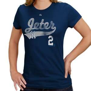   Jeter Ladies Navy Blue Lead Role Player T shirt: Sports & Outdoors