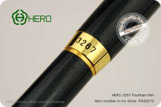 HERO 3267 Fountain Pen Pearlescent Black Extra Fine Nib  