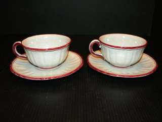 Handpainted Italian Rooster Cup and Saucer Set of 2  