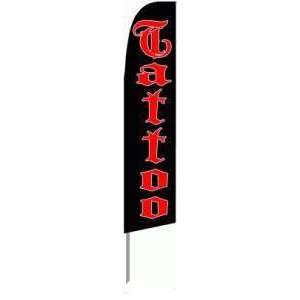  Tattoo Extra Wide Swooper Feather Flag: Office Products