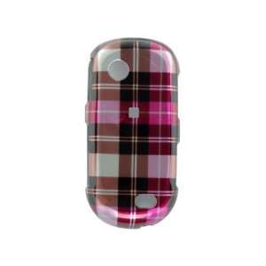  Samsung A697 Sunburst Graphic Case   Pink Check Cell 
