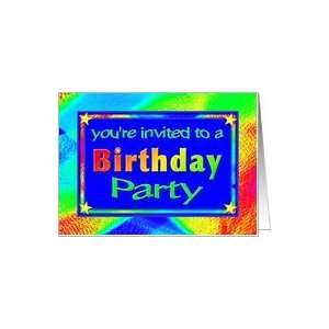    16th Birthday Party Invitation Bright Lights Card: Toys & Games