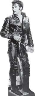 New lifesize (510 tall) cardboard standup of ELVIS IN LEATHER SUIT 