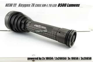 8500 Lumens 7x CREE XM L XML T6 LED Flashlight Torch +3x 26650 