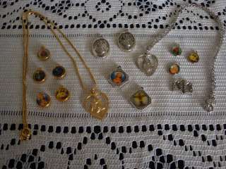 NICE LOT MIXED MEDALS / CHARMS / PENDANTS RELIGIOUS CATHOLIC THEME 