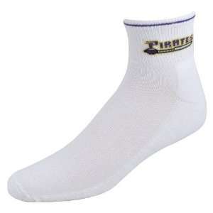   East Carolina Pirates White Mens 10 13 Ankle Socks