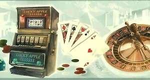   BORDER GAMBLING ROULETTES DICE CHIPS SLOTS CARDS LAS VEGAS GAMES