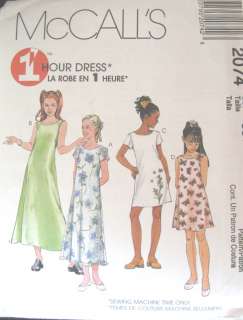 Girls Dress Sewing Pattern 2074 Sheer Overlay 2 Lengths  