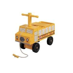    Teamson Pull Able Cars   School Bus Hand Painted: Toys & Games