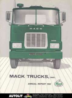 1962 Mack Truck Annual Report Brochure  