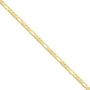  14k Yellow Gold 8 inch 2.75 mm Flat Figaro Chain Bracelet 