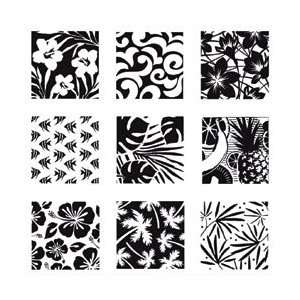  Inkadinkado Inchie Clear Stamps Tropical Prints; 2 Items 