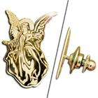 PicturesOnGold Guardian Angel Pin, Solid 14k White Gold