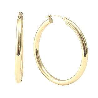 10kt Yellow Gold Polished Hoop 3mm x 37.5mm  Jewelry Gold Jewelry 