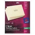   address labels for copiers, clear, 1 x 2 13/16, 660 labels/pack