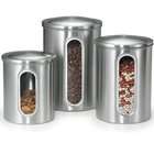 Polder Stainless Steel Window Canister Set with Lids