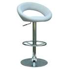 Chintaly Imports 0379 AS WHT Swivel and Adjustable Height Stool 