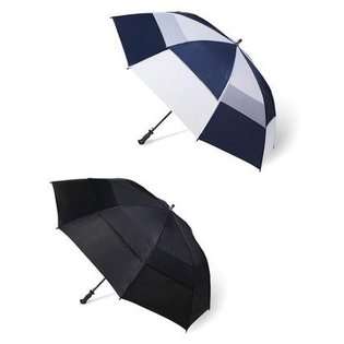 Totes Vented Canopy Auto Open Golf Stick Umbrella, Navy/White at  