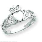 FindingKing 14K White Gold Claddagh Ring Sz 9.5