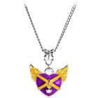 Body Candy Stainless Steel Purple Gold Winged Heart Necklace