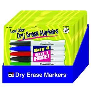  Charles Leonard Pocket Dry Erase Markers, Assorted Colors 