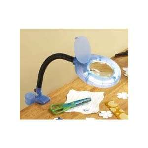 Clear Blue Clip On Magnifier Lamp: Home Improvement