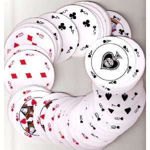  Round Playing Cards Plastic Coated 