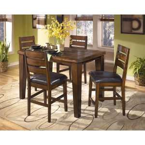  5 pc Larchmont Square/Rectangular Counter Height Leg Table 