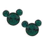   com Disneys Mickey Mouse Sterling Silver Purple Crystal Stud Earrings