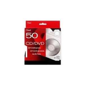  CD/DVD Window Envelopes,24 lb.,Gummed Flap,5x5,50/BX 