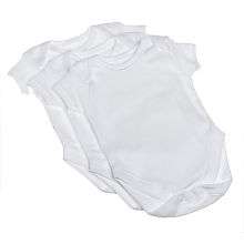 SpaSilk 3 Pack Short Sleeve Bodysuits   White (6 9 months)   SpaSilk 