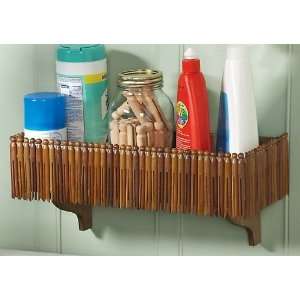 Vintage Clothespin Bordered Laundry Room Wall Shelf:  Home 