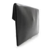 HERMES Box Leather RIO Clutch Bag Pouch Black Retired  