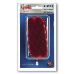  REFLECTOR, RED, OVAL STICK ON/SCREW MOUNTABLE, RETAIL PACK 